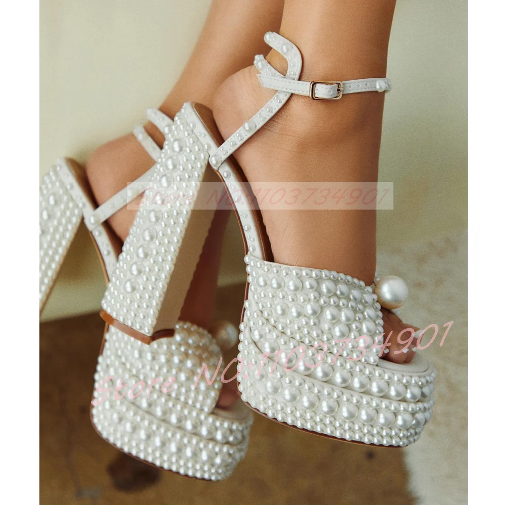 Women's White Pearl Platform S - Women'S Shoes Quality 评论和价格