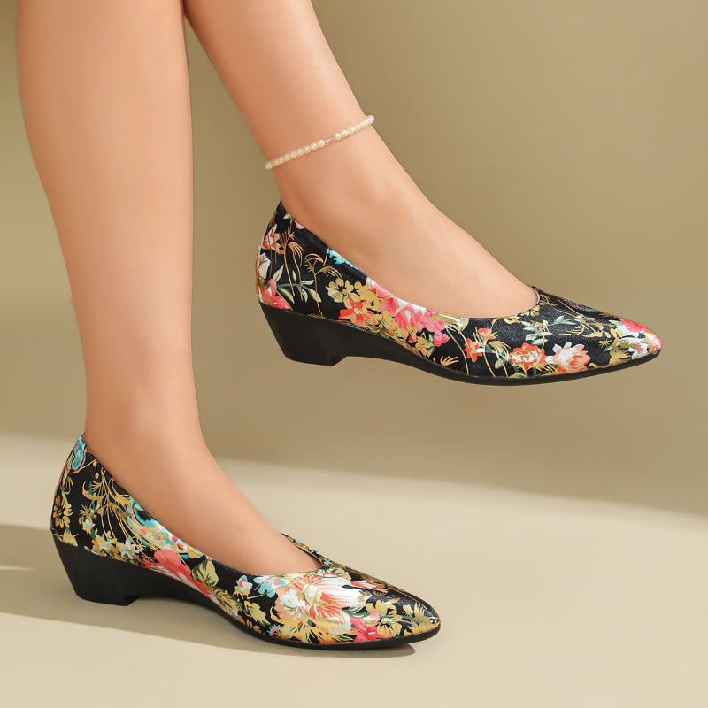 Women Pointed‑Toe Floral Print - Women Shoes Xxl 评论和价格