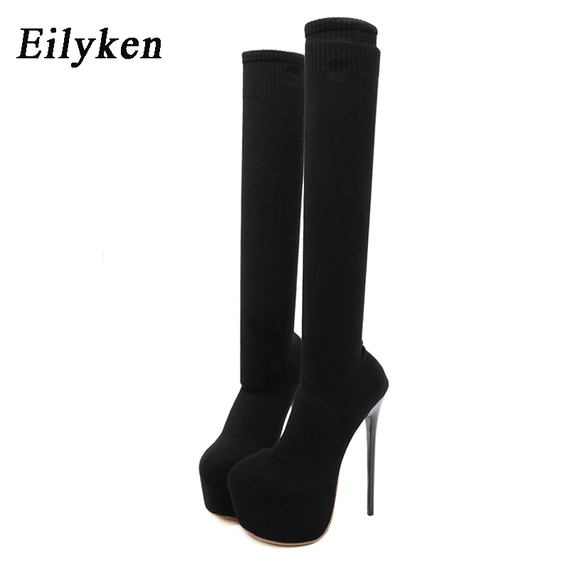 Eilyken Fashion Platform Stret - Sock Boot Women 评论和价格