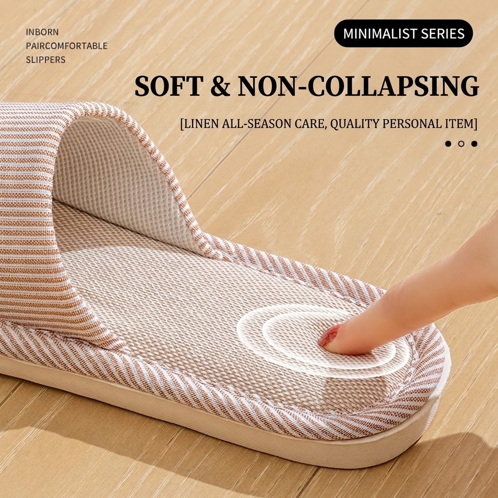 Breathable Flax Linen Slippers - Mule Slip On 评论和价格